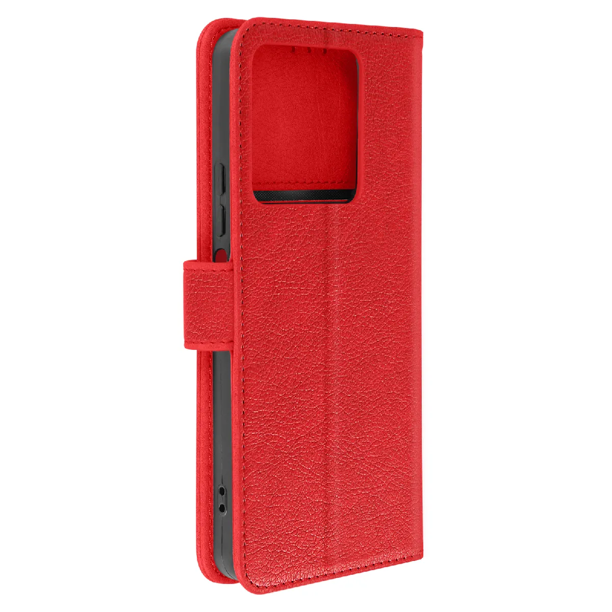 Avizar Rouge Étui Pour Xiaomi Redmi Note 13 5G Portefeuille Et Support Vidéo