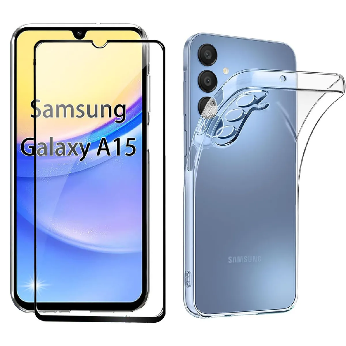 Xeptio Coque Samsung Galaxy A15 4G / Samsung Galaxy A15 5G - Transparent