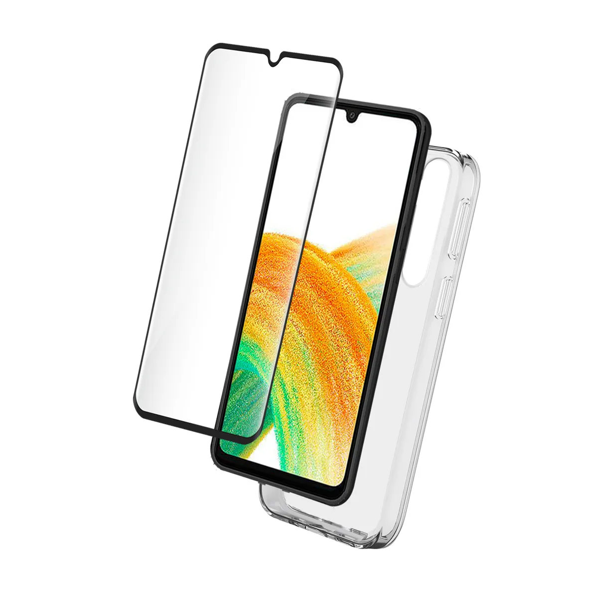 Bigben Connected Transparent Pack Samsung G A34 5G Coque E + Verre Trempé Bigben - Neuf - Image 3