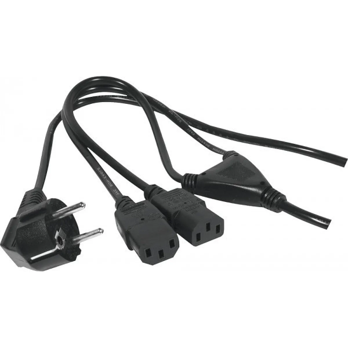 Abi Diffusion Double Câble D'alimentation Pour Pc, Moniteur Et Onduleur (1,8 M)
