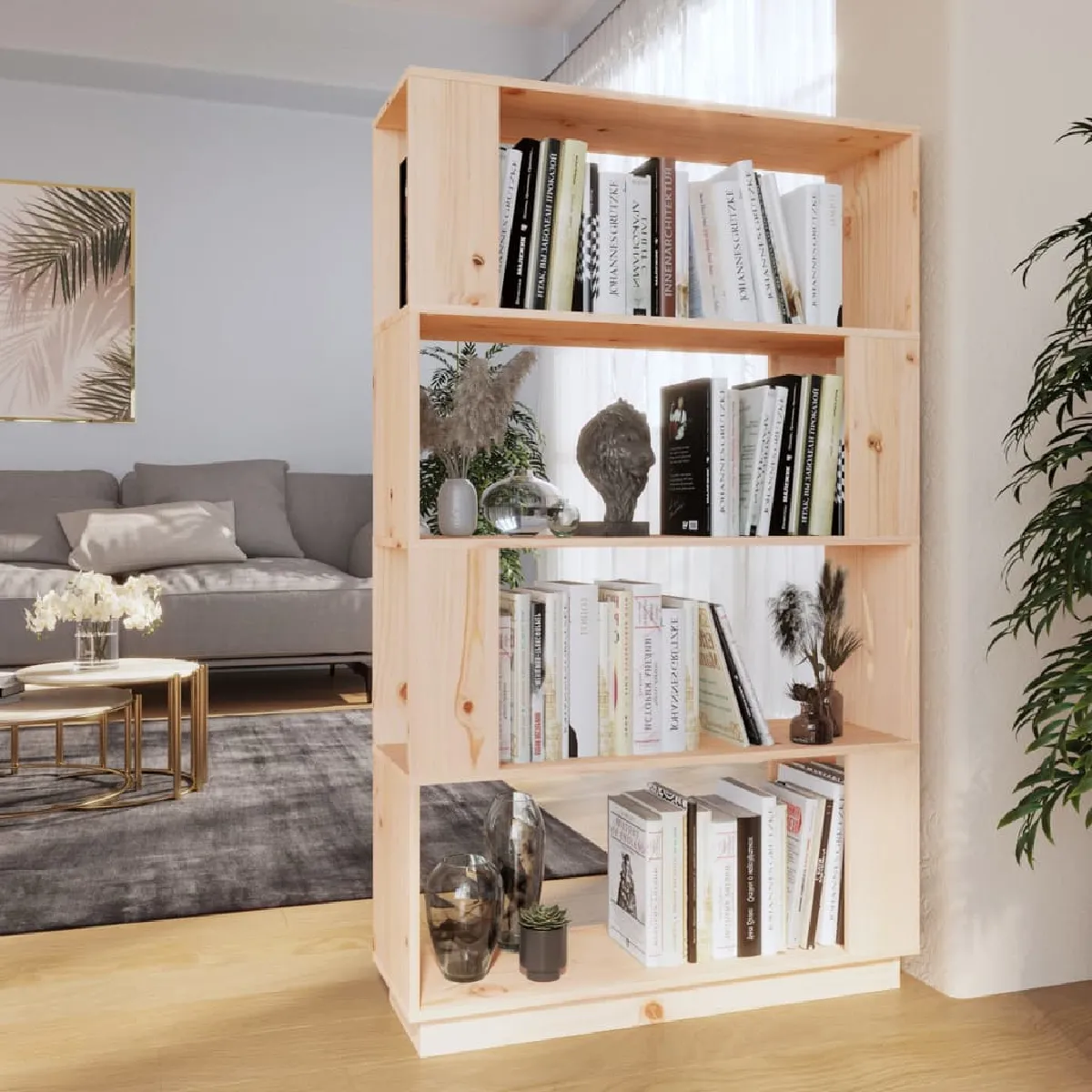 Vidaxl Bibliothèque/Séparateur de pièce 80x25x132 cm Pin