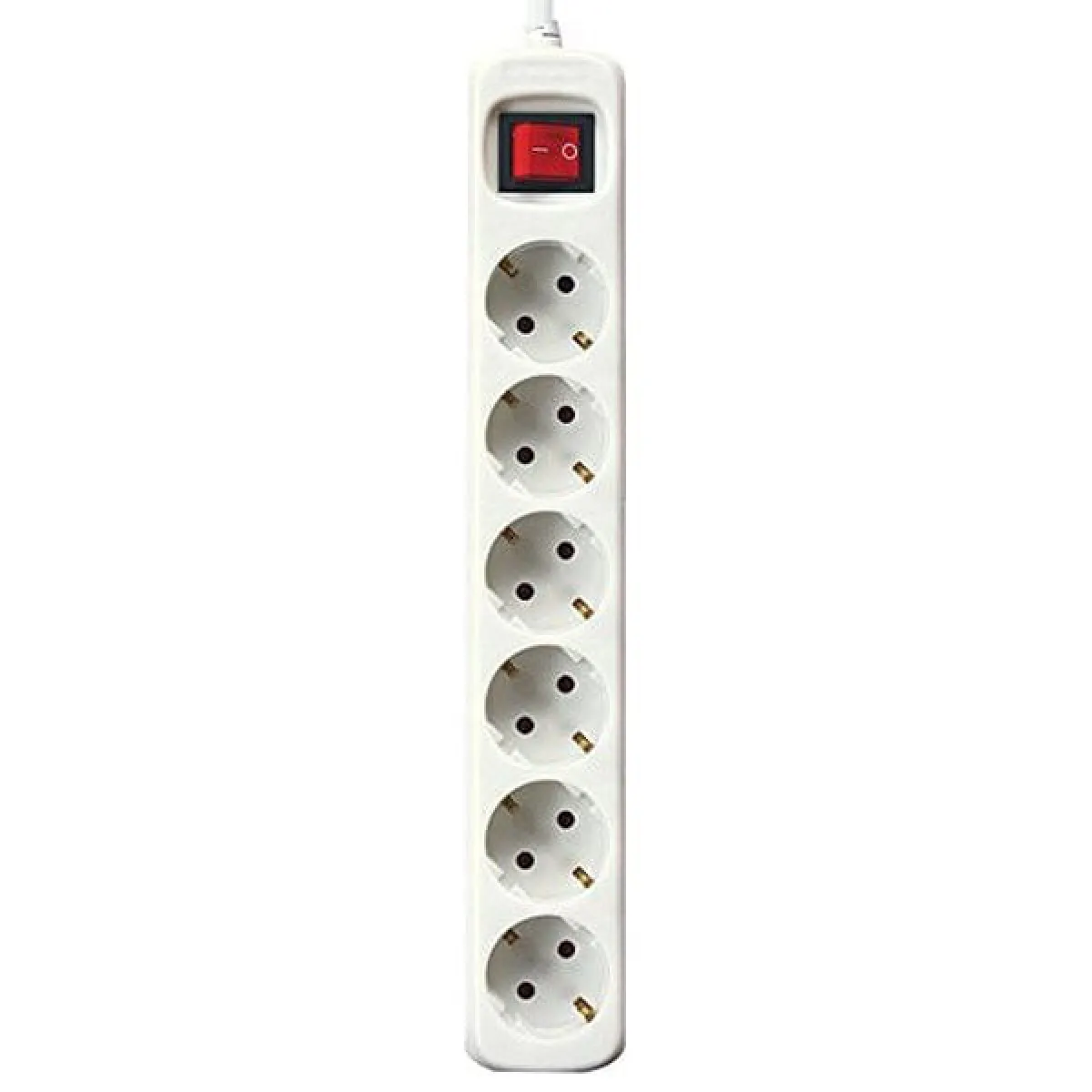 Silver Electronics Blanc Bloc Multiprises Interrupteur Lumineux 6 Prises, Câble 3M