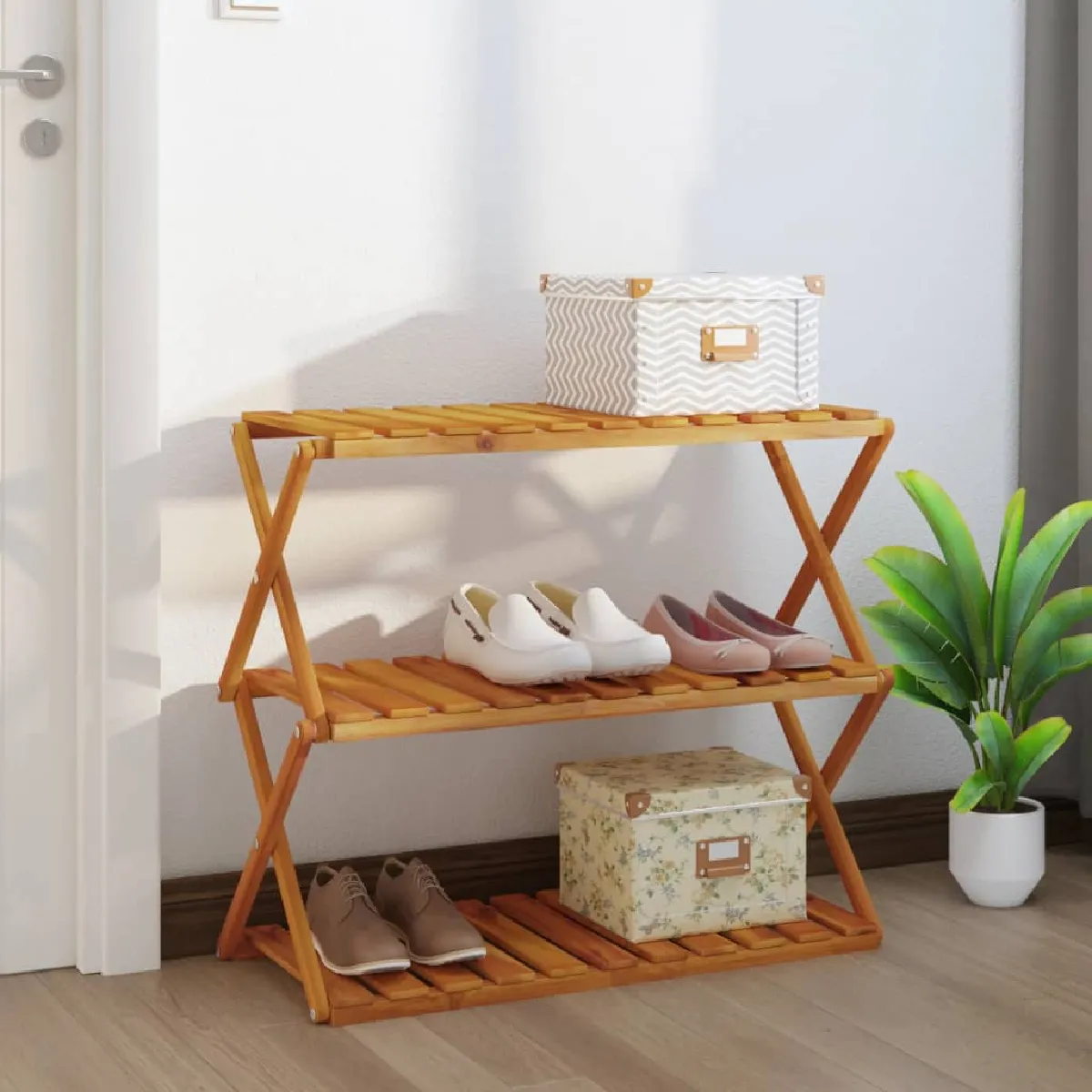 Étagère pliable vidaXL - Marron