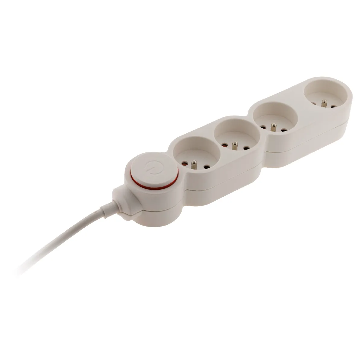 Générique Blanc Bloc Home 4 Prises 16A 2P+T + Parafoudre - Zenitech - Image 4
