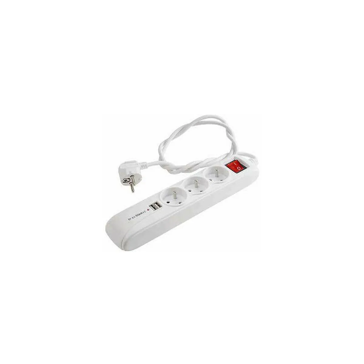 Générique Blanc Bloc Multiprise Avec Usb - 3 Prises
