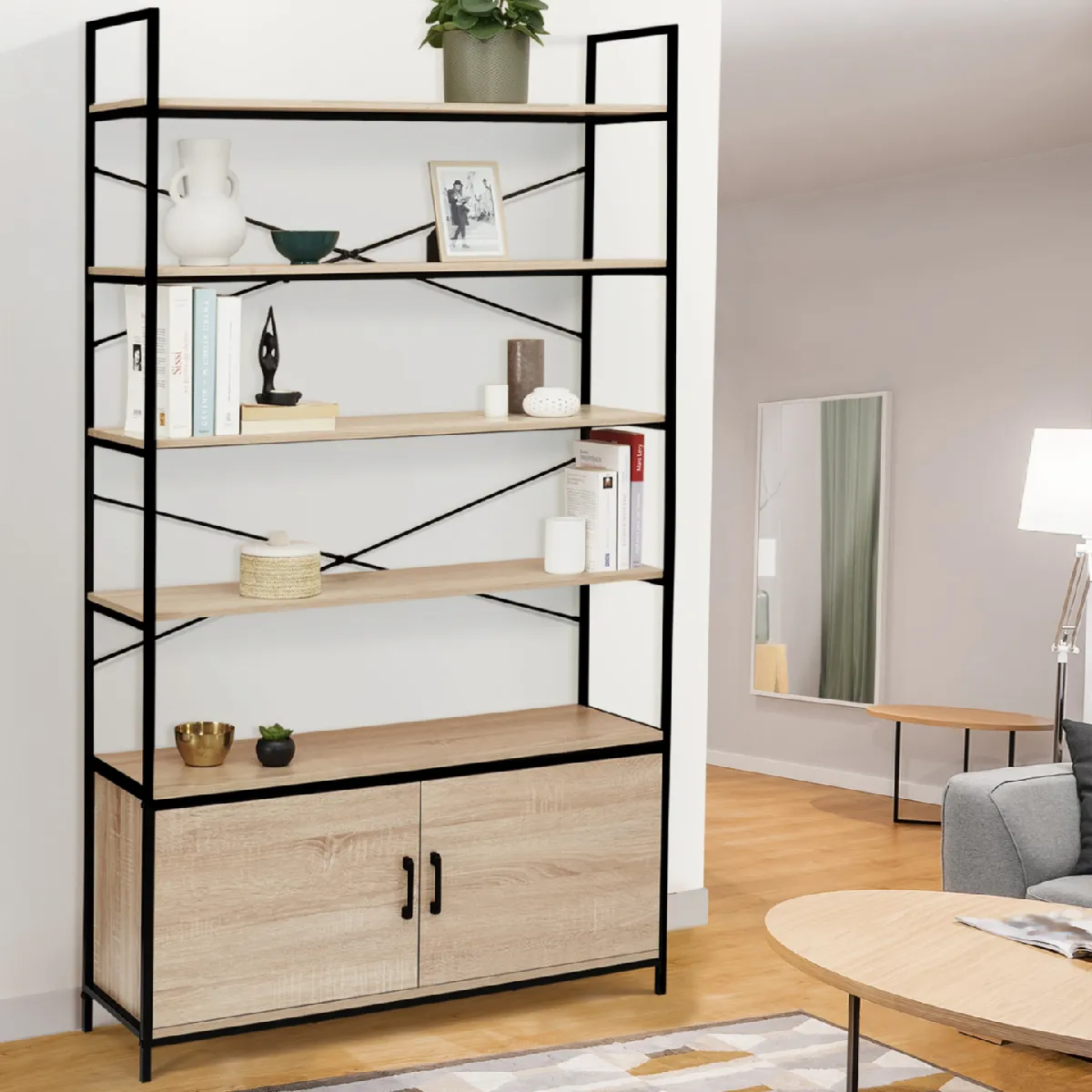 MARKET Etagère XL DETROIT - Hêtre naturel