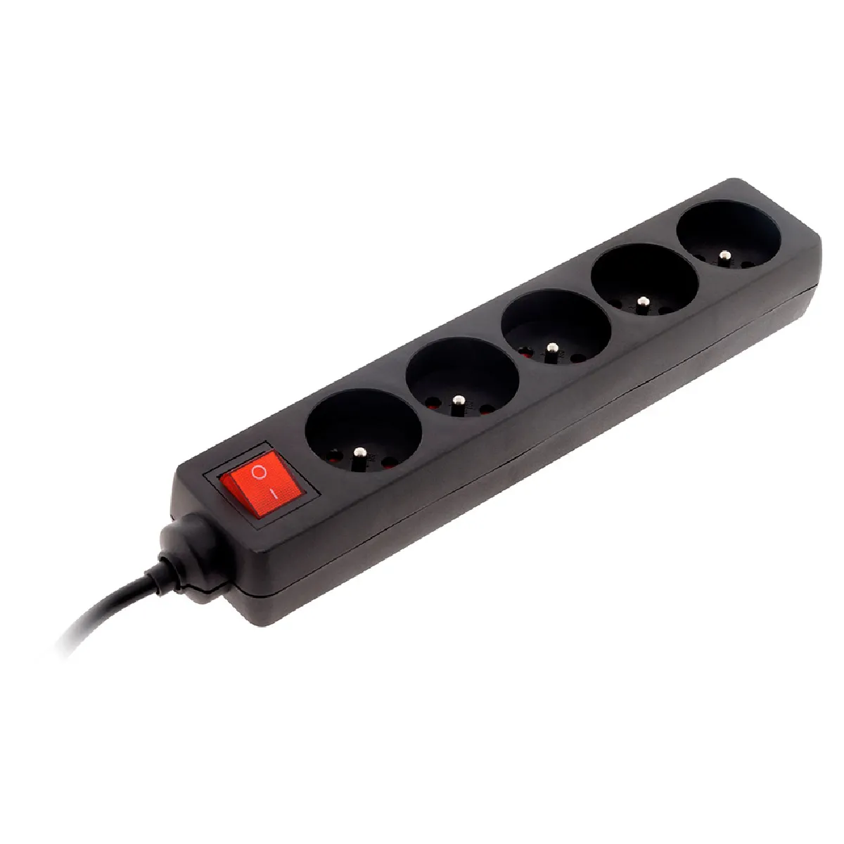 Zenitech Noir Bloc Multiprise 5 Prises