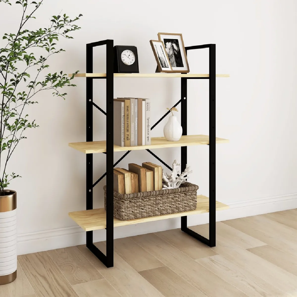 VIDAXL - Bibliothèque - Pin Massif - 80x30x105 cm - Image 3