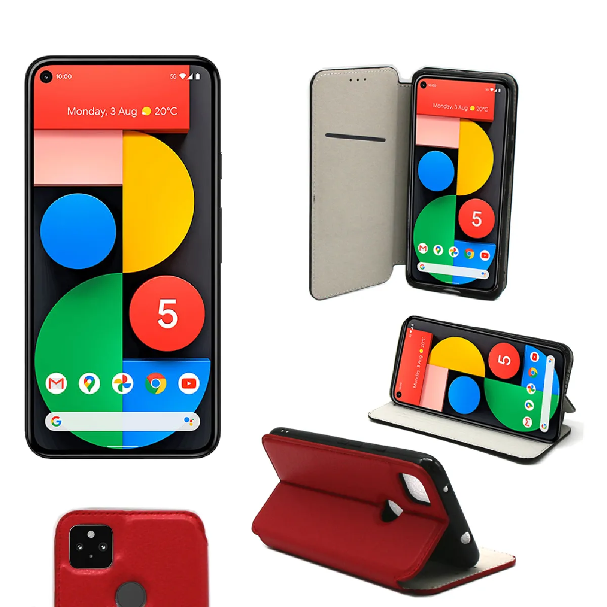 Xeptio Gris Étui Portefeuille Avec Porte-Cartes Intégré Google Pixel 5 5G