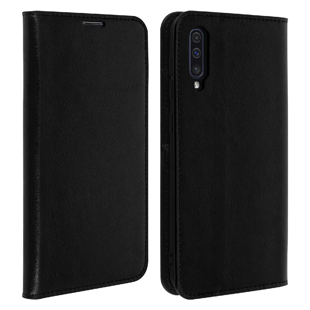 Avizar Noir Étui Pour Samsung Galaxy A50 Plus Housse Folio Cuir Support Vidéo