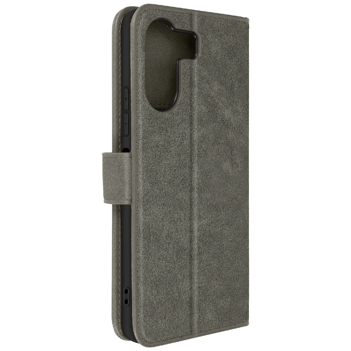 Avizar Gris Étui Pour Xiaomi Redmi 13C, Portefeuille Et Support Vidéo