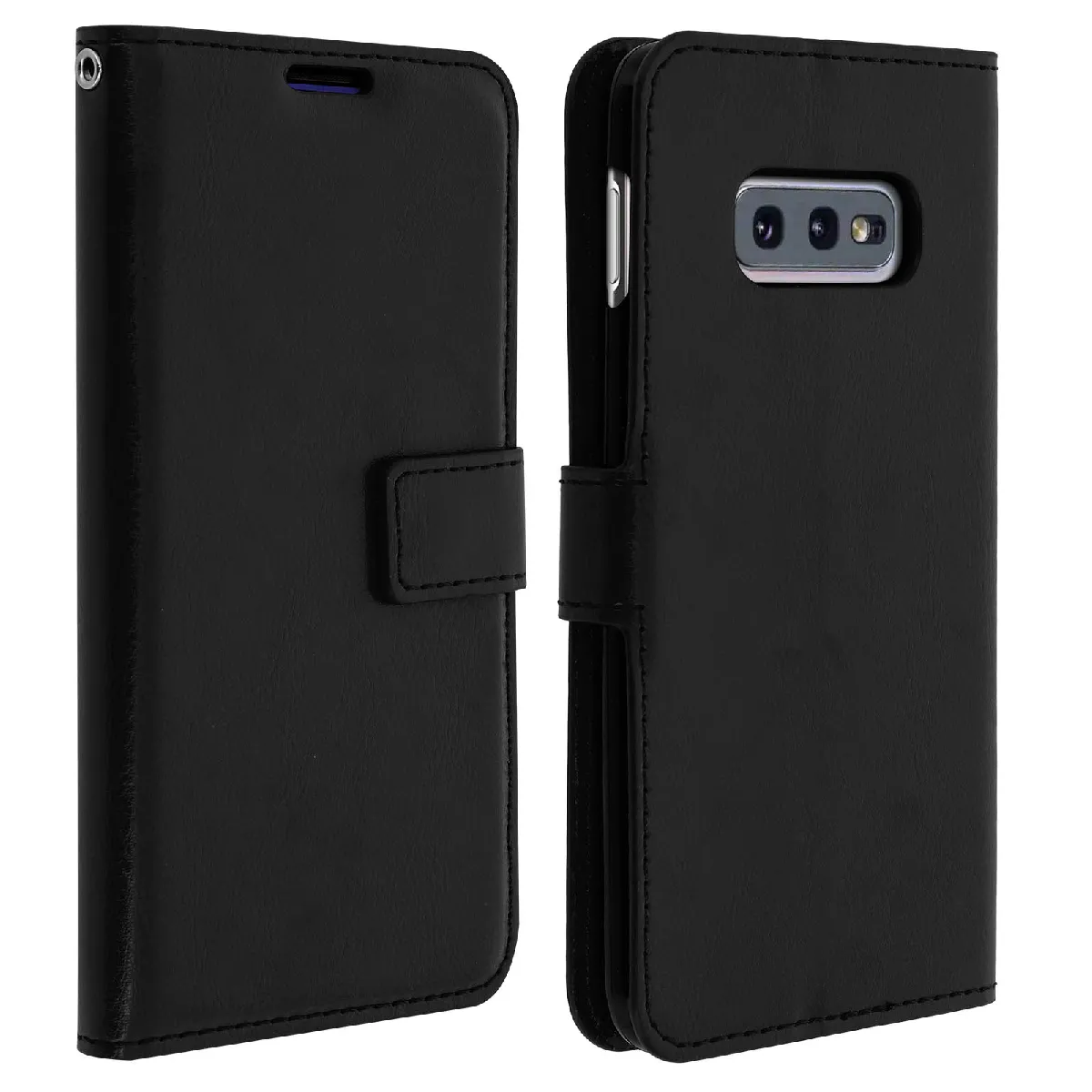 Avizar Noir Housse Pour Samsung Galaxy S10e Étui Folio Portefeuille Fonction Support Vidéo