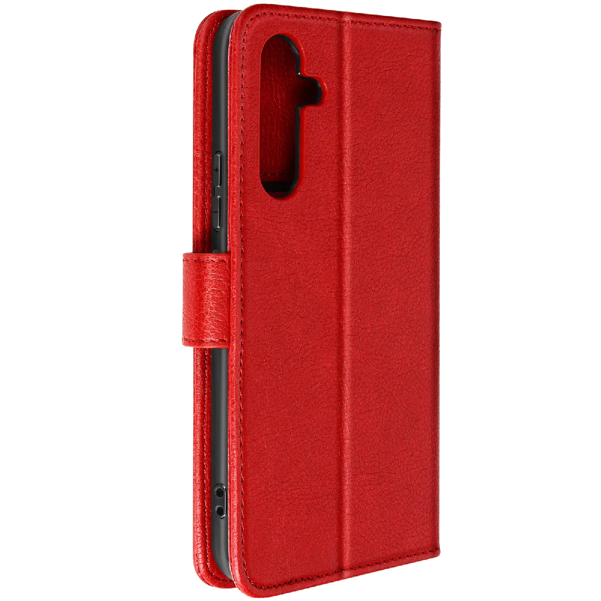 Avizar Rouge Étui Pour Samsung Galaxy A34 5G Portefeuille Fonction Support Vidéo