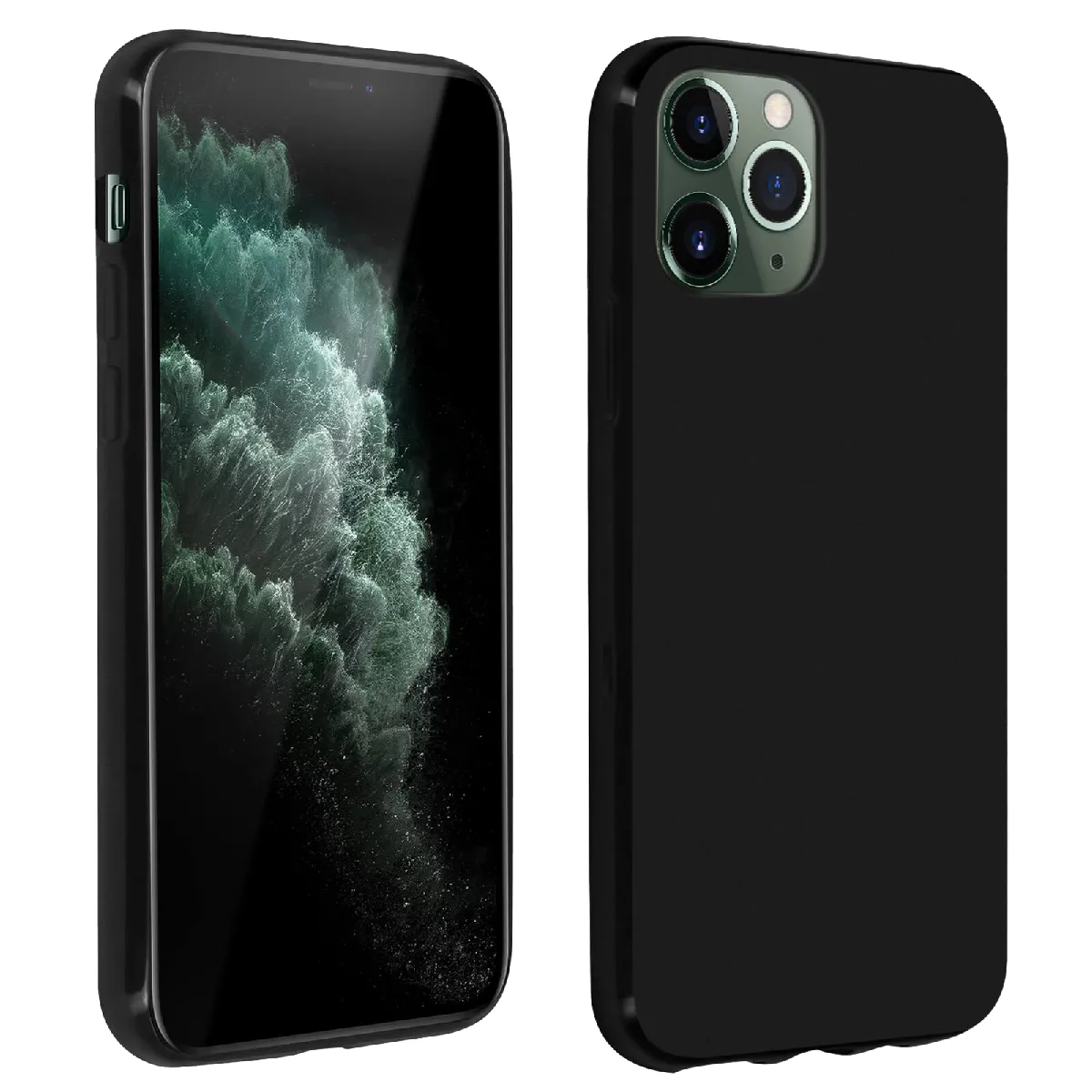 Avizar Noir Coque Pour Iphone 11 Pro Silicone Gel Flexible Résistant Ultra Fine