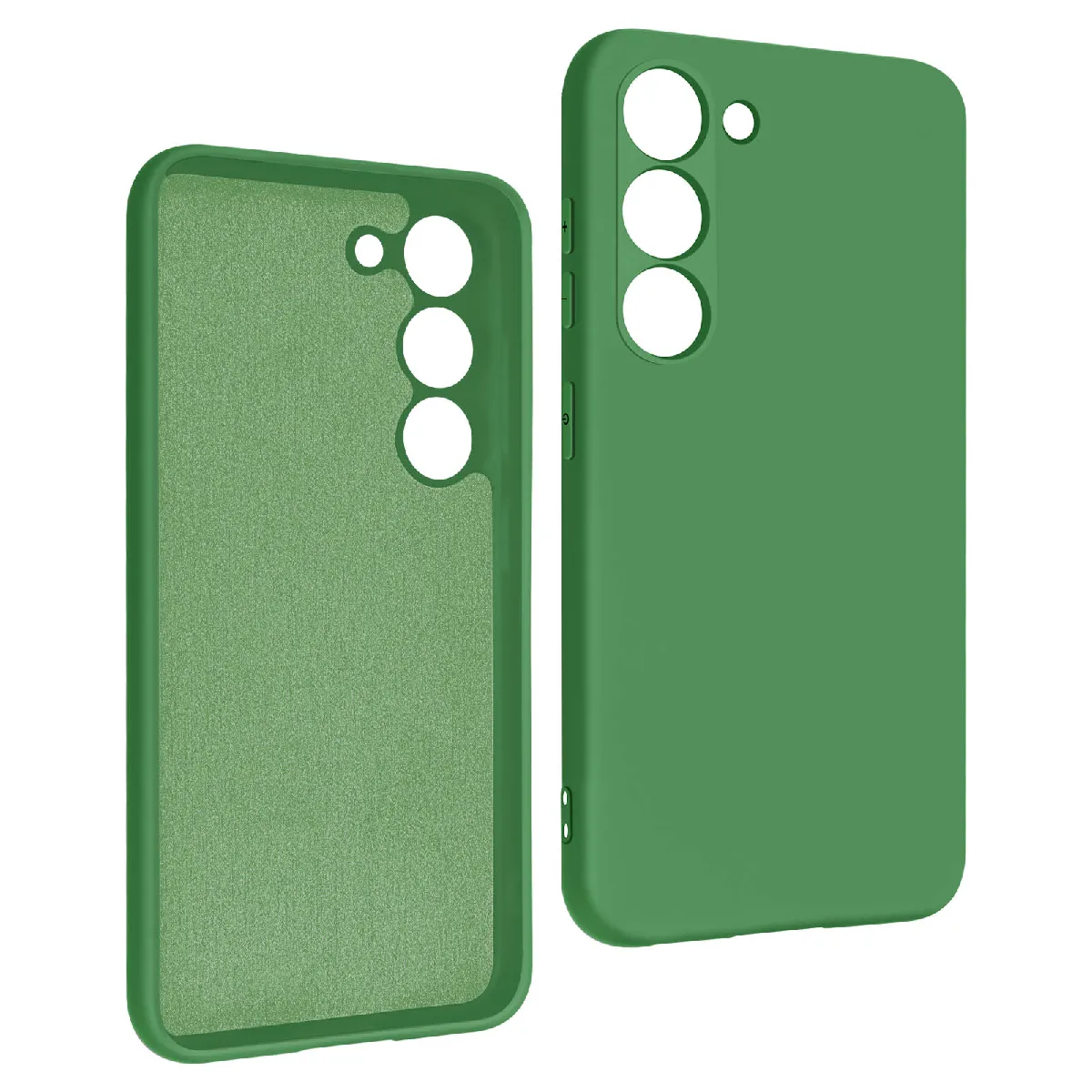 Avizar Vert Coque Pour Samsung Galaxy S23 Silicone Semi-Rigide Finition Soft-Touch
