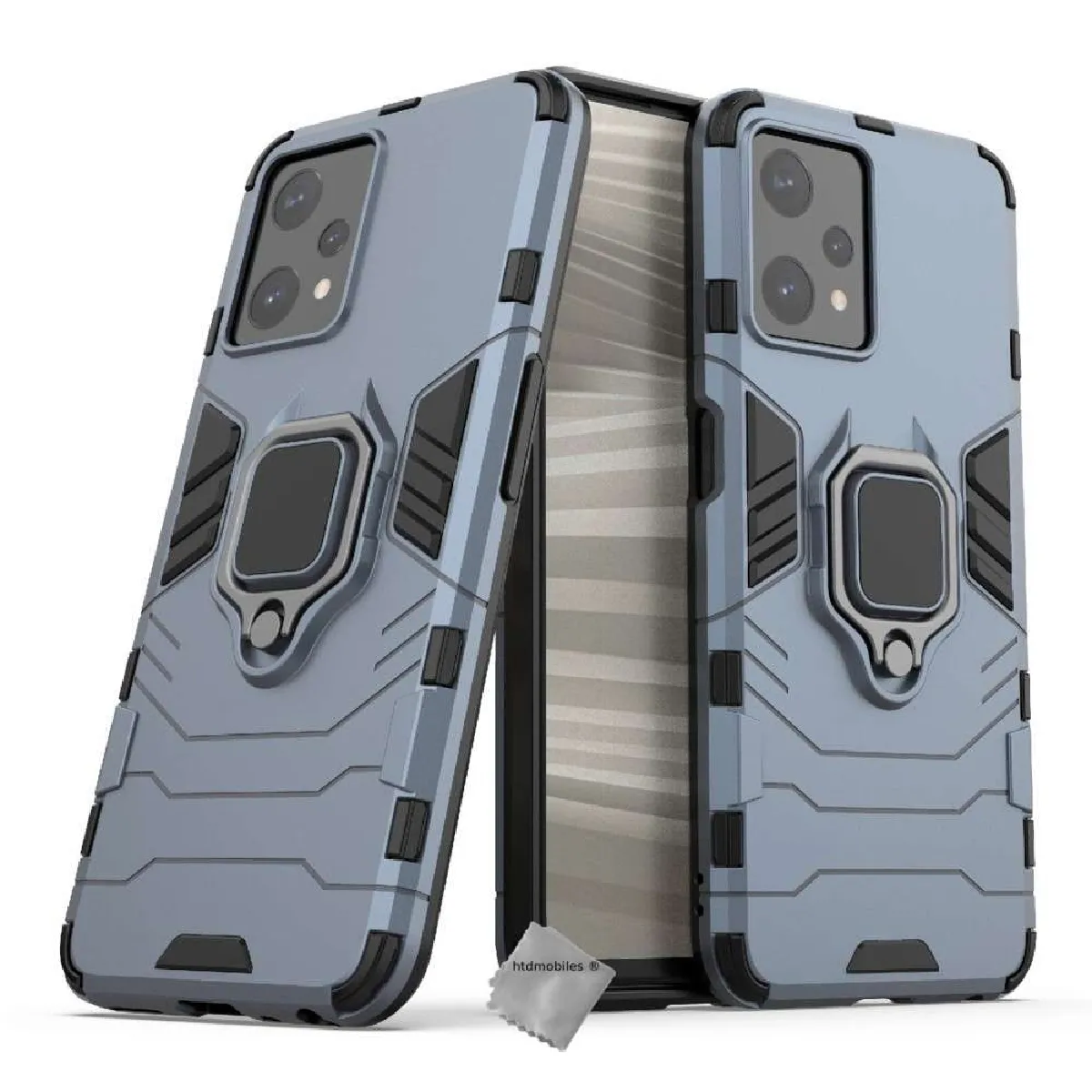 Htdmobiles Bleu Coque Rigide Antichoc Realme 9 Pro 5G - Foncé