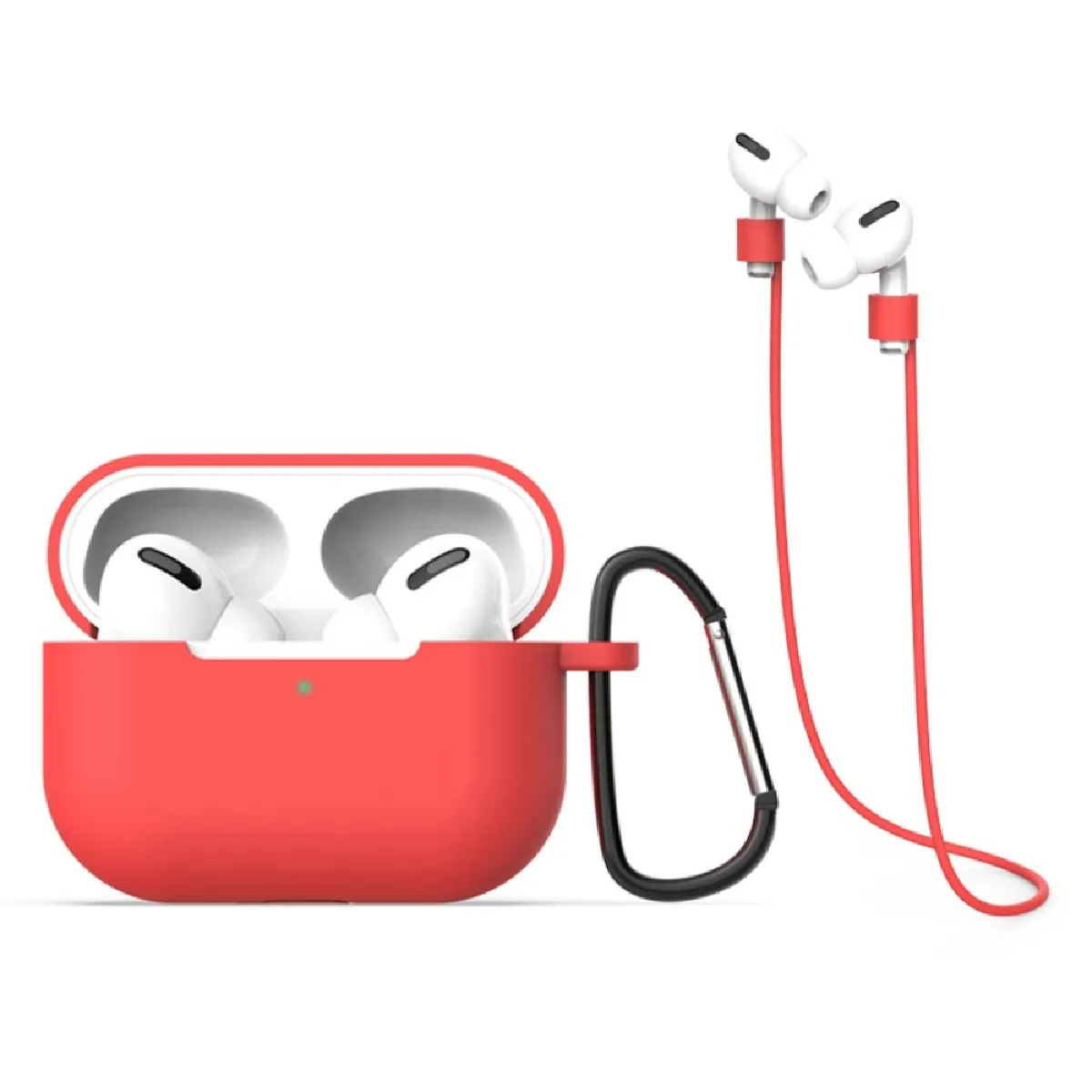 Générique Rouge Coque Pour Airpods En Silicone