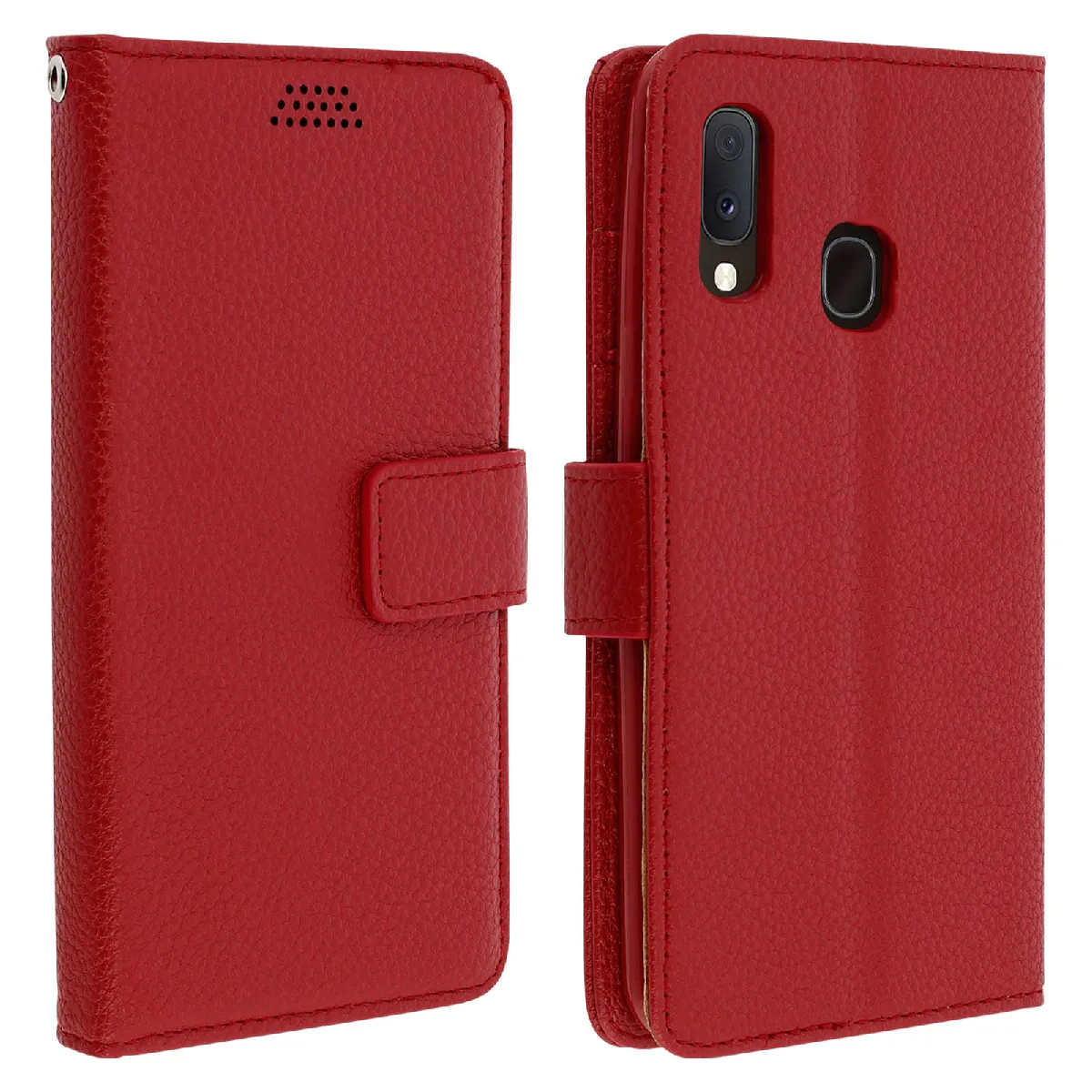 Avizar Rouge Housse Pour Samsung Galaxy A20e Étui Pour Huawei Folio Soft Touch Support Vidéo