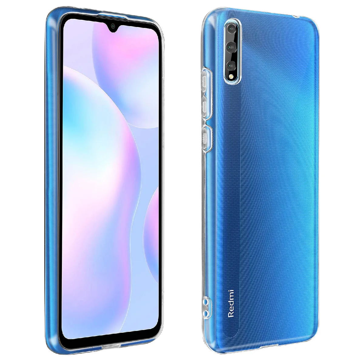Avizar Coque Pour Xiaomi Redmi 9A Silicone Gel Flexible Ultra-Fine Et Légère Transparent