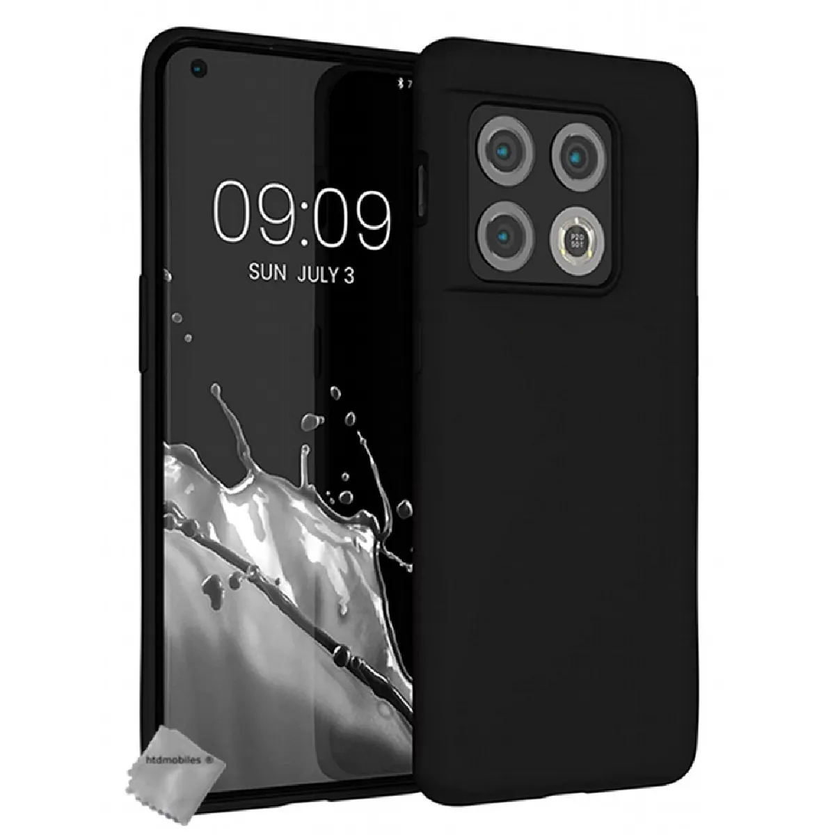 Htdmobiles - Coque et étui pour OnePlus 10 Pro 5G - Silicone - Noir - Image 2