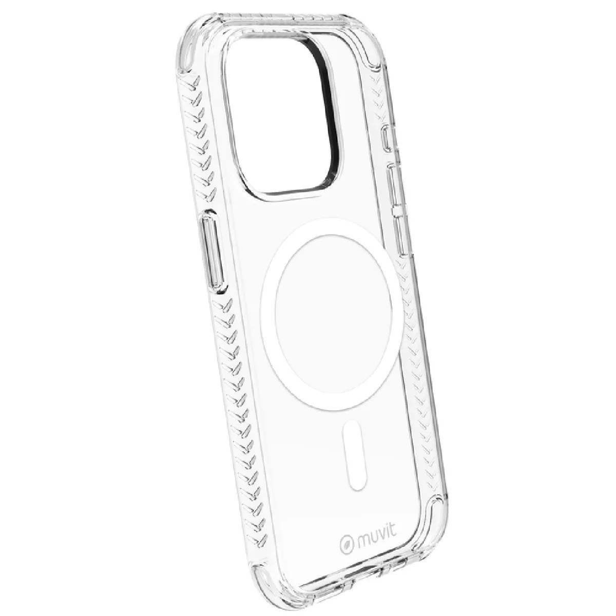 Muvit Coque Pour Iphone 15 Pro Antichoc 3M Compatible Magsafe Transparent