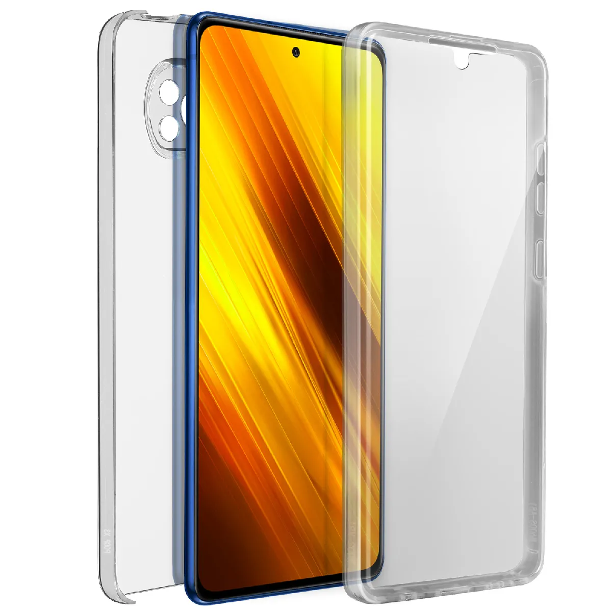 Avizar Coque Xiaomi Poco X3 Et X3 Pro Arrière Rigide + Avant Souple Transparent