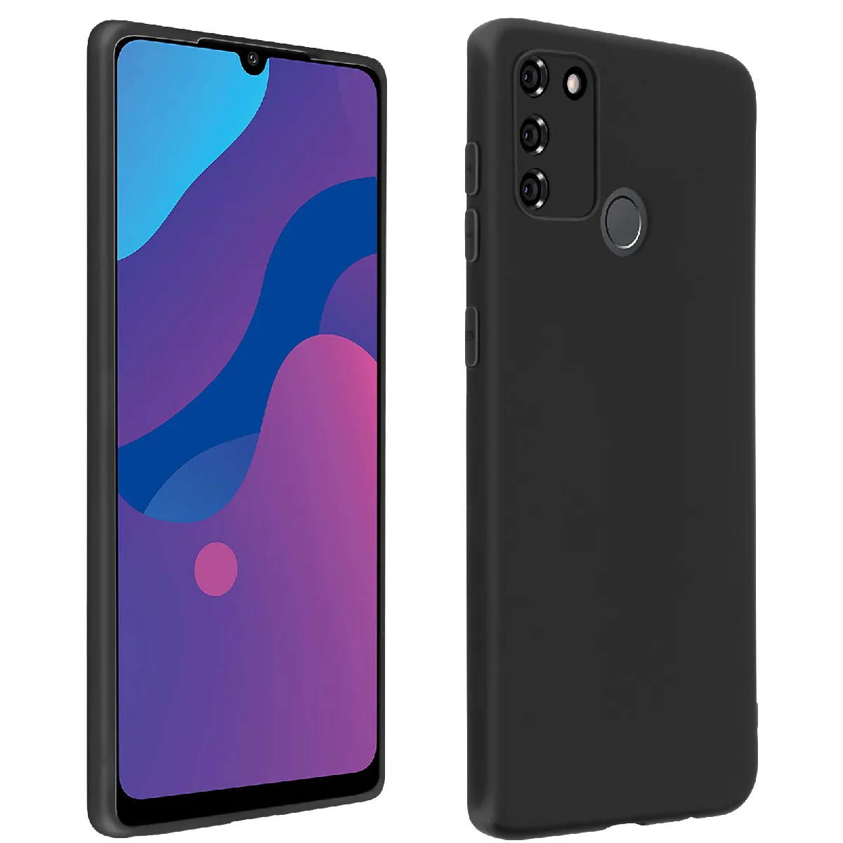 Avizar Noir Coque Pour Honor 9A Silicone Gel Flexible Ultra-Fine Et Légère
