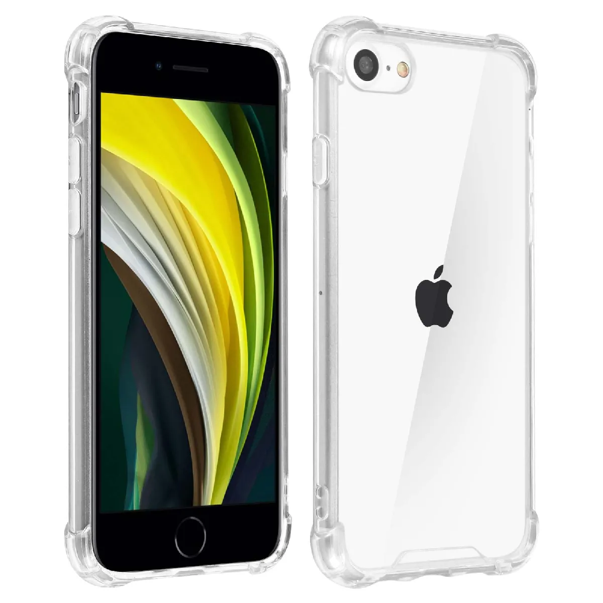 Avizar Coque Souple Renforcés Iphone Se 2022 / 2020 Et 8 / 7 Antichoc Transparent