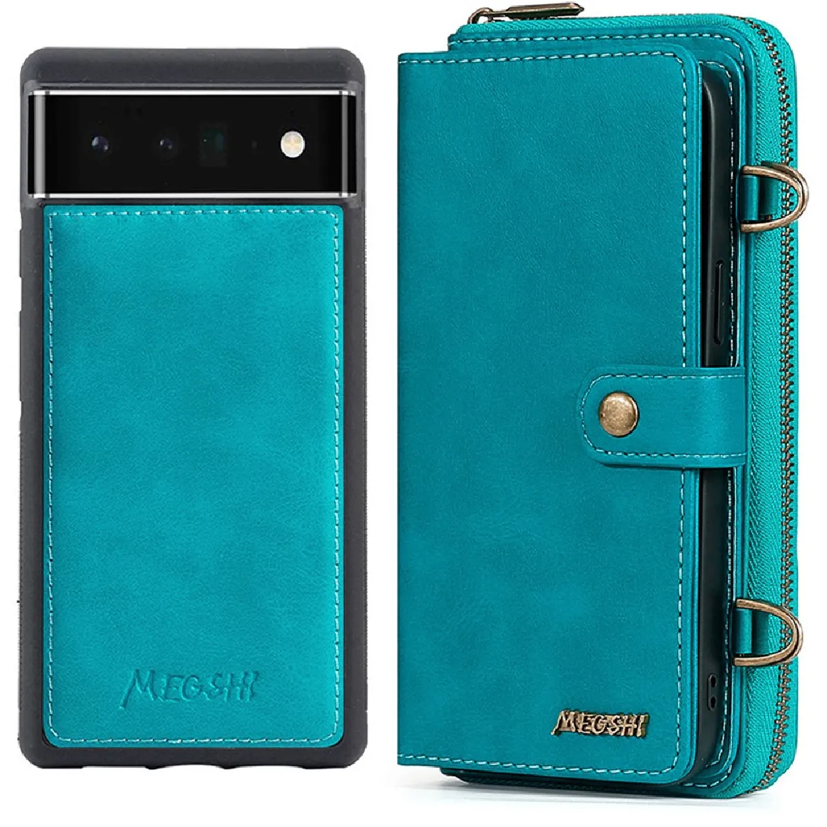 Étui Magnétique Antichoc pour Google Pixel 6 Pro - Bleu