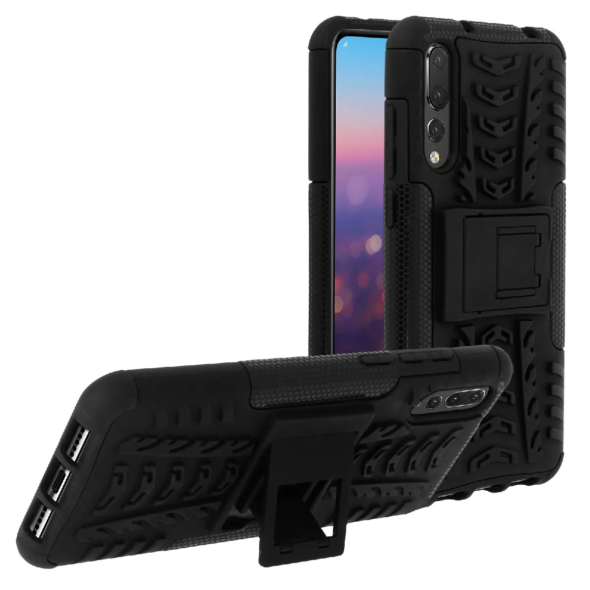 AVIZAR Coque Huawei P20 Pro Protection Antichocs plus Support Int&eacute;gr&eacute; - Noir