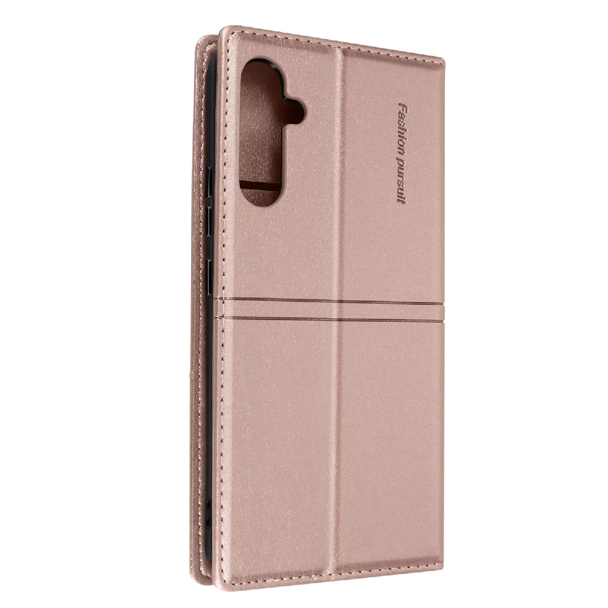 Avizar Rose Étui Pour Samsung A34 5G Portefeuille Support Clapet Magnétique Gold