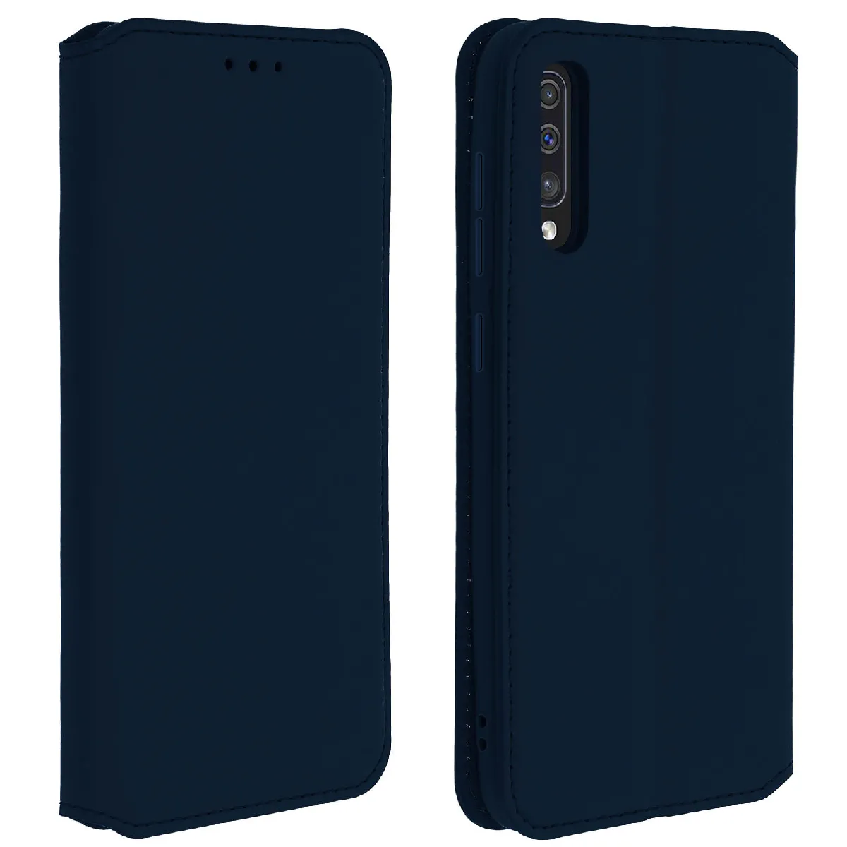 Avizar Bleu Housse Pour Samsung Galaxy A50 Étui Folio Portefeuille Fonction Support Nuit