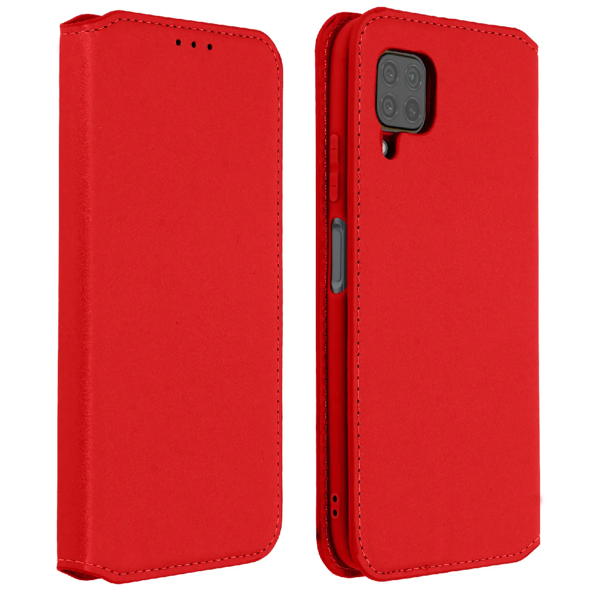 Avizar Rouge Housse Pour Huawei P40 Lite Etui Folio Portefeuille Fonction Support - Image 2