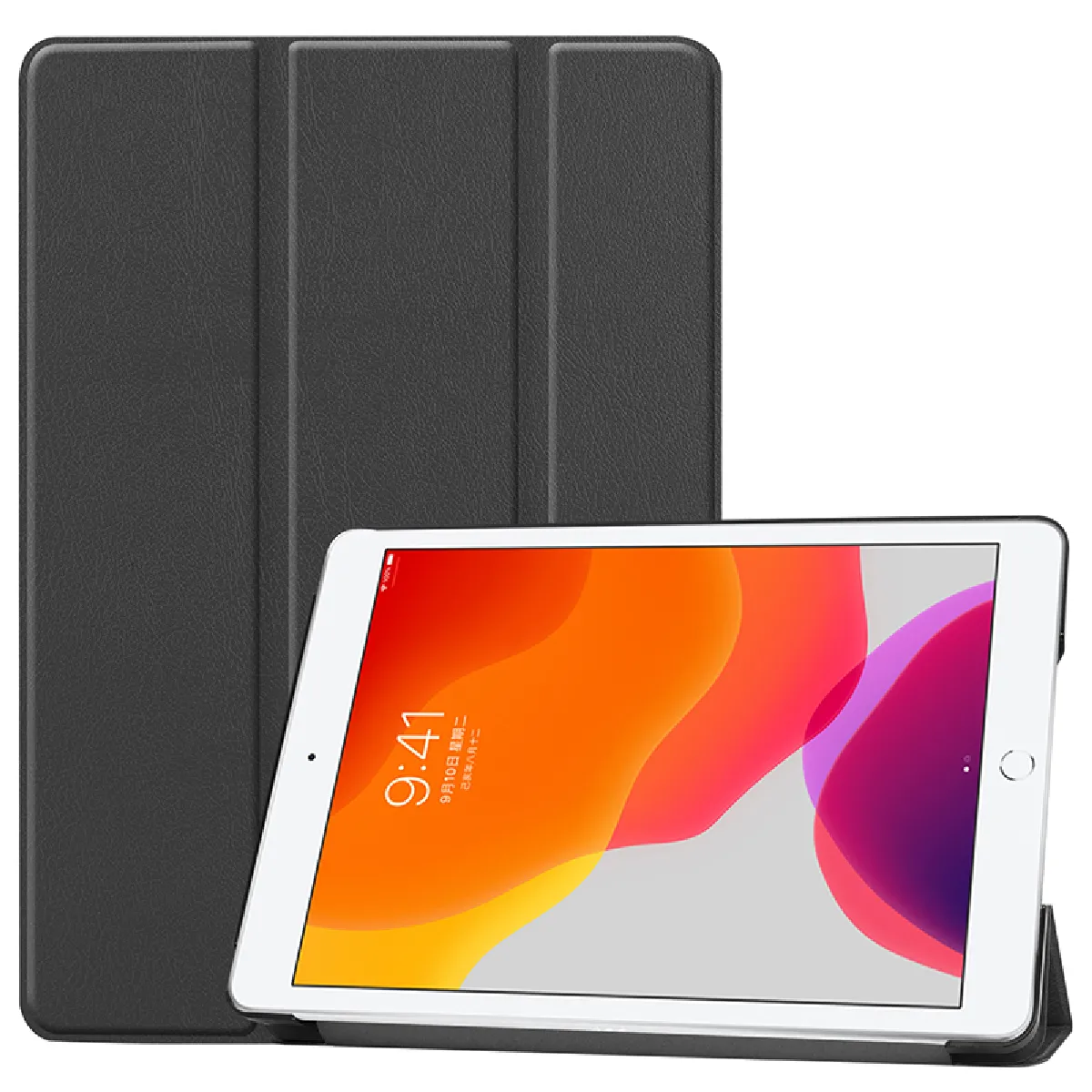 Xeptio Noir Étui Pliable Avec Support Pour Apple Ipad 10,2 2019 - 10,2 Pouces
