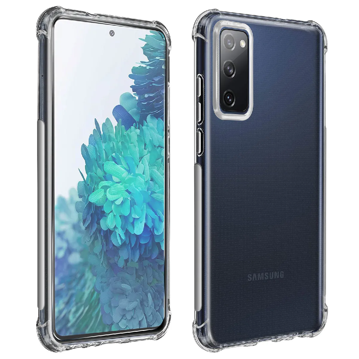 Avizar Pack Protection Samsung Galaxy S20 Fe Coque Souple + Verre Trempé Transparent