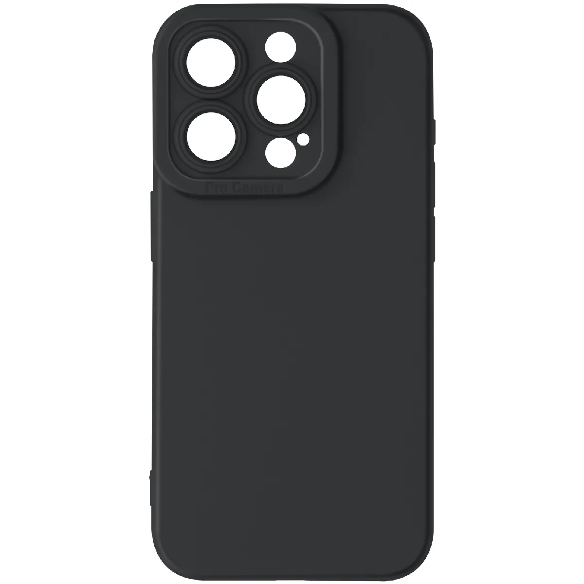 Avizar Noir Coque Pour Iphone 15 Pro Max Silicone Mat Protection Caméra