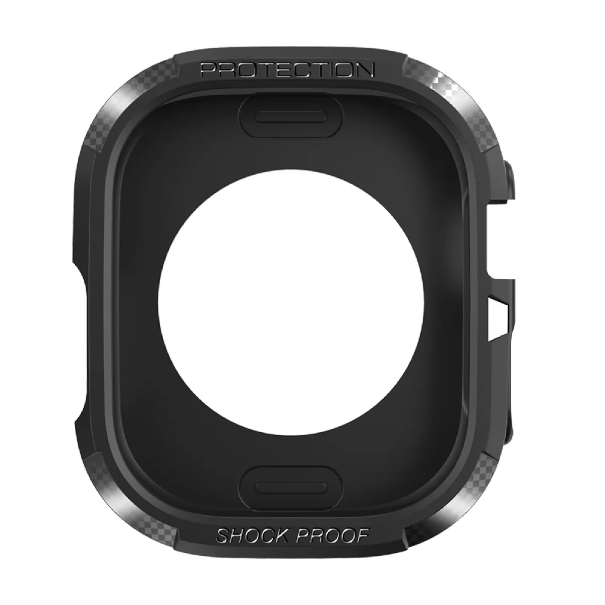 Avizar Noir Coque Apple Watch 42/44/45 Mm - Fibre De Carbone