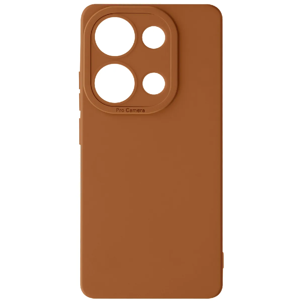 Avizar Marron/Clair Coque Pour Xiaomi Redmi Note 13 Pro 4G Silicone Mat Protection Caméra