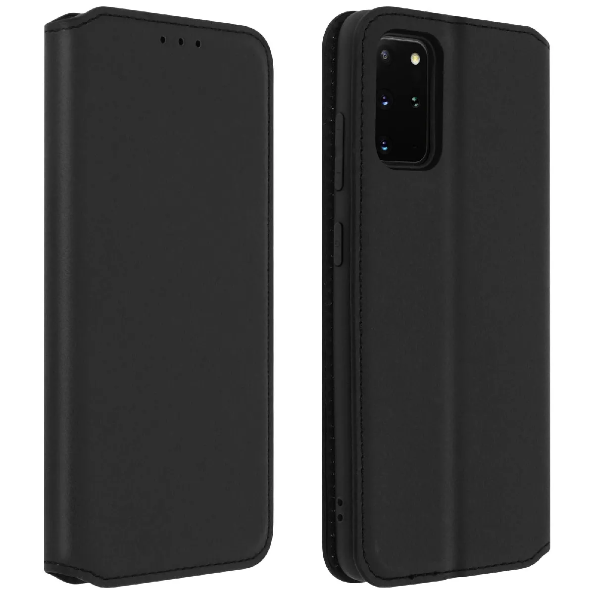 Avizar Noir Housse Pour Samsung Galaxy S20 Plus Étui Folio Portefeuille Fonction Support