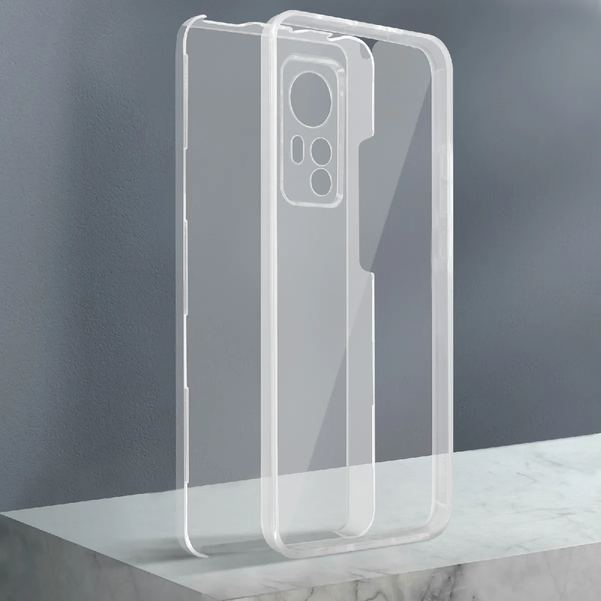 Coque et étui téléphone mobile Avizar Coque iPhone 13 Pro Arrière Rigide rouge et Avant Souple