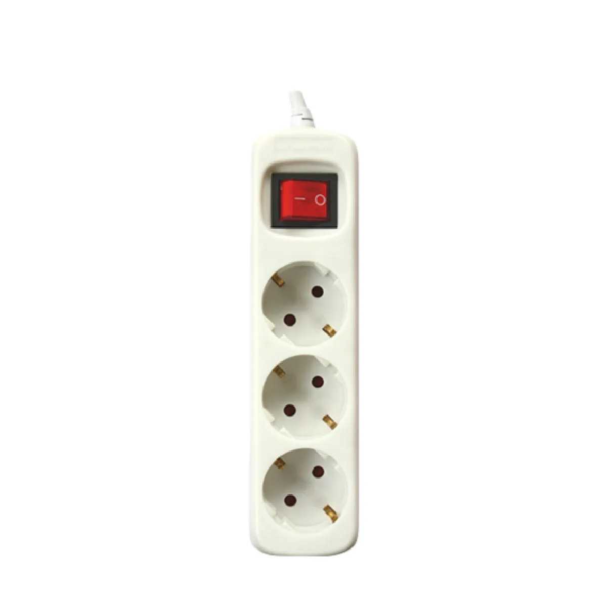 Silver Electronics Bloc Multiprises Avec Interrupteur Lumineux 3 Prises, 3M White