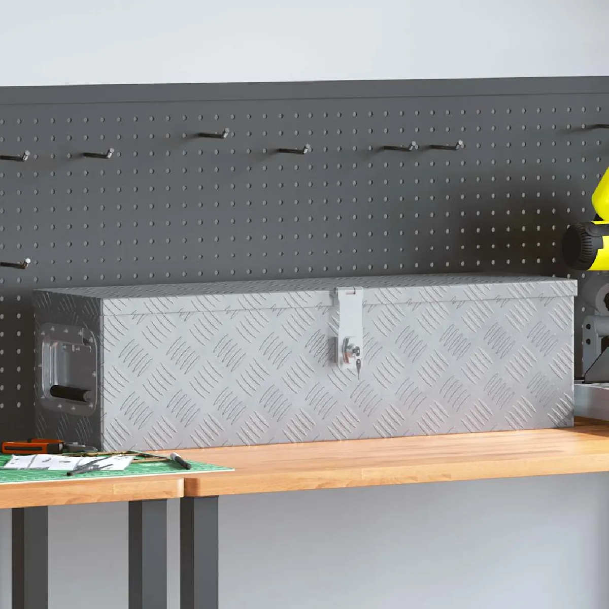 vidaXL Aluminium Box 80.5x22x22 cm