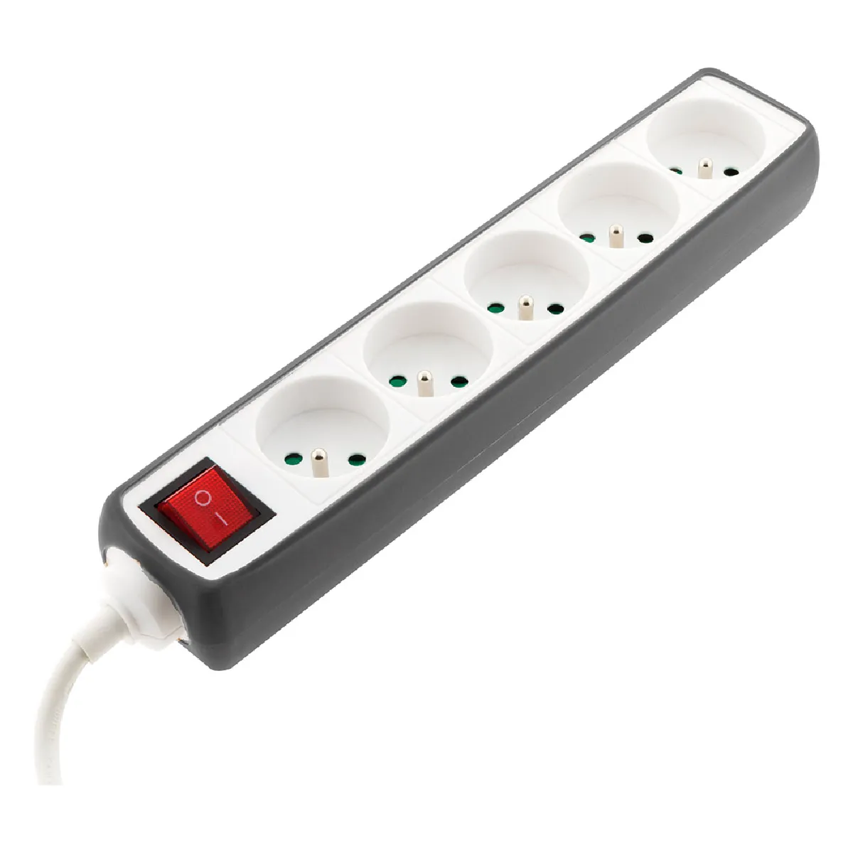Zenitech Gris - Multiprise 5X16a 2P+T + Interrupteur + Housse - Image 4