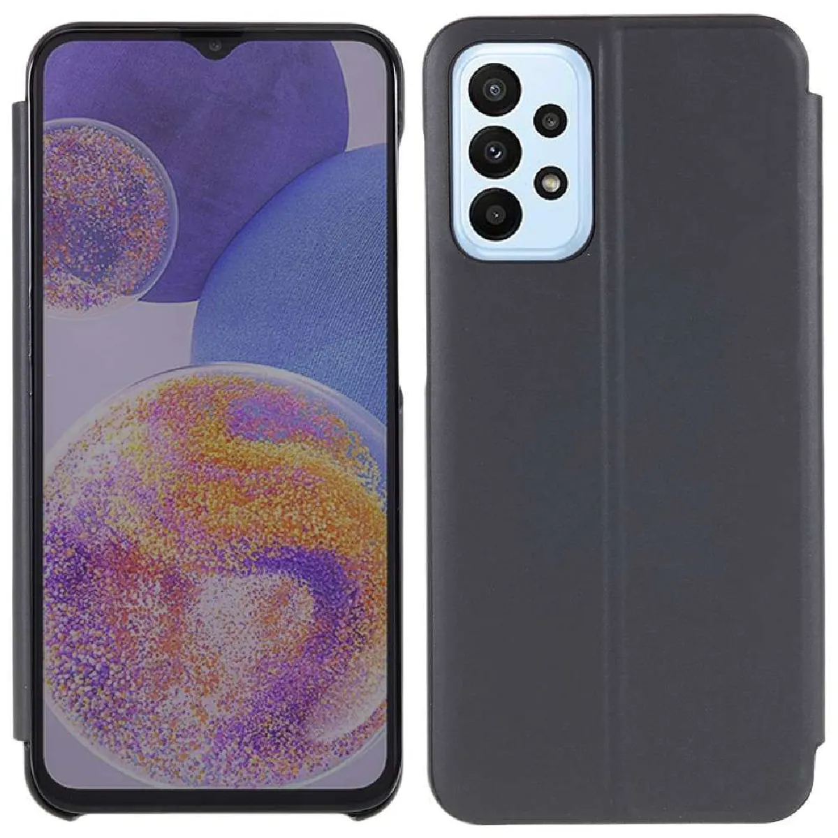 Htdmobiles Noir Housse Portefeuille Samsung Galaxy A23 4G / 5G