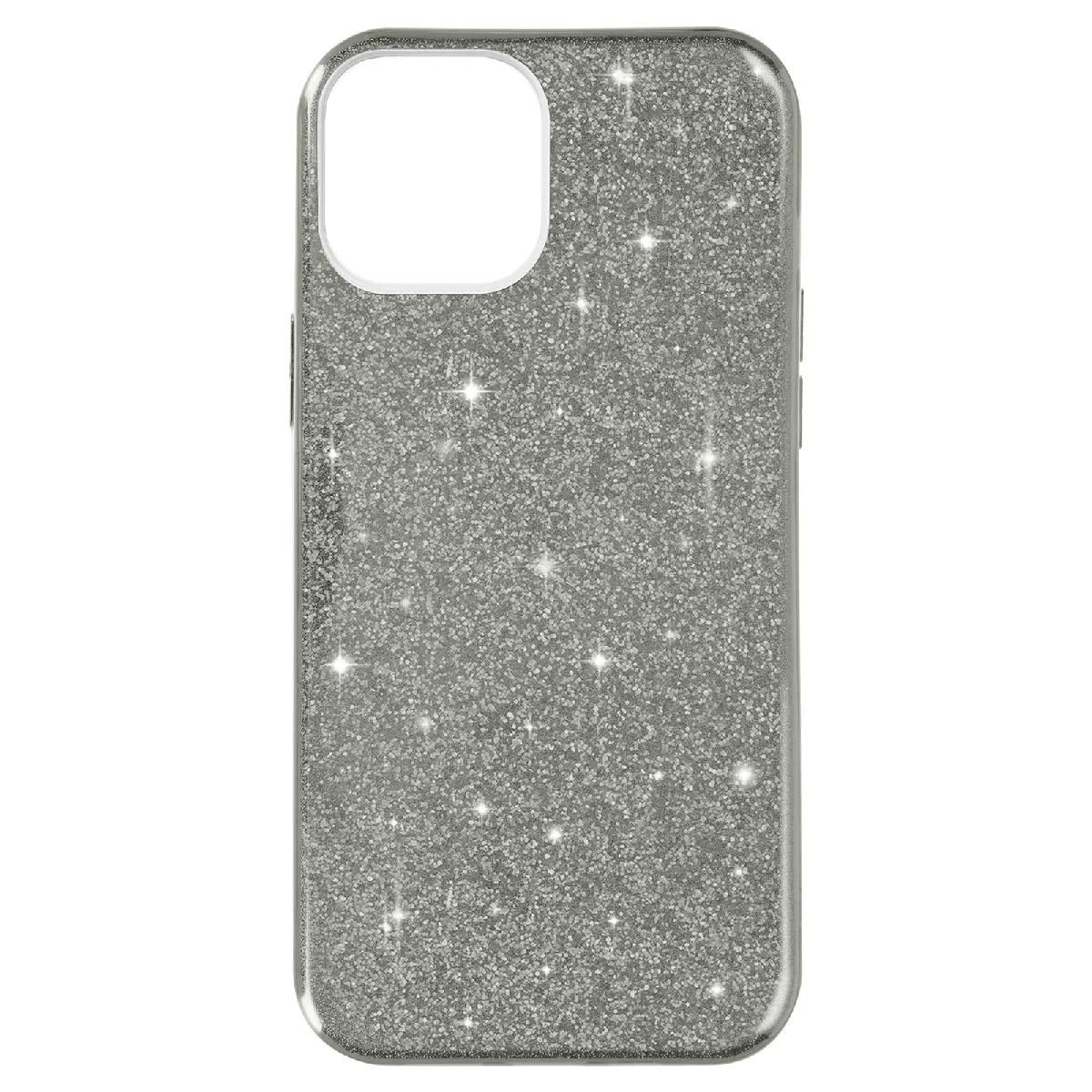 Avizar Argent Coque Pour Iphone 14 Plus En Structure Bi-Matière Avec Feuille Pailletée - Image 2