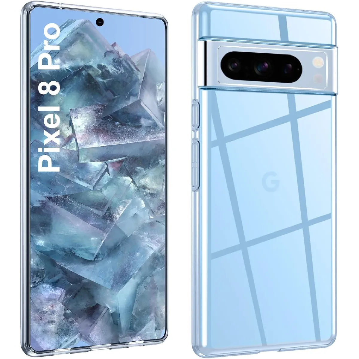 Xeptio Bleu Coque Souple Google Pixel 8 Pro 5G