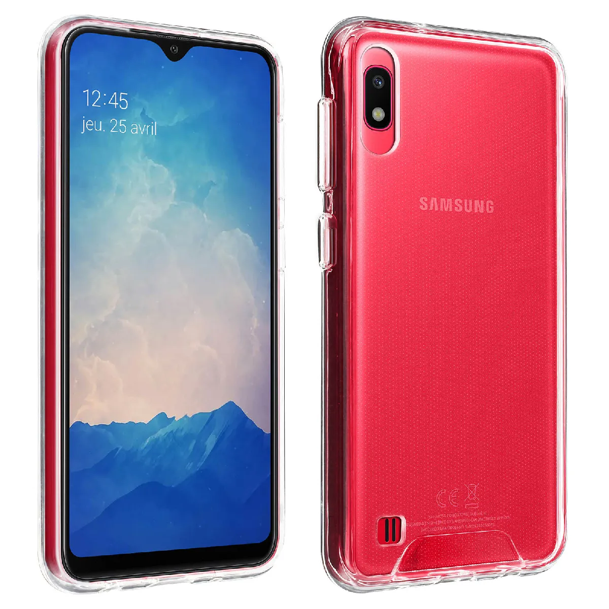 Avizar Coque Samsung Galaxy A10/M10 Protection Cristal Bi-Matière Antichocs Transparent