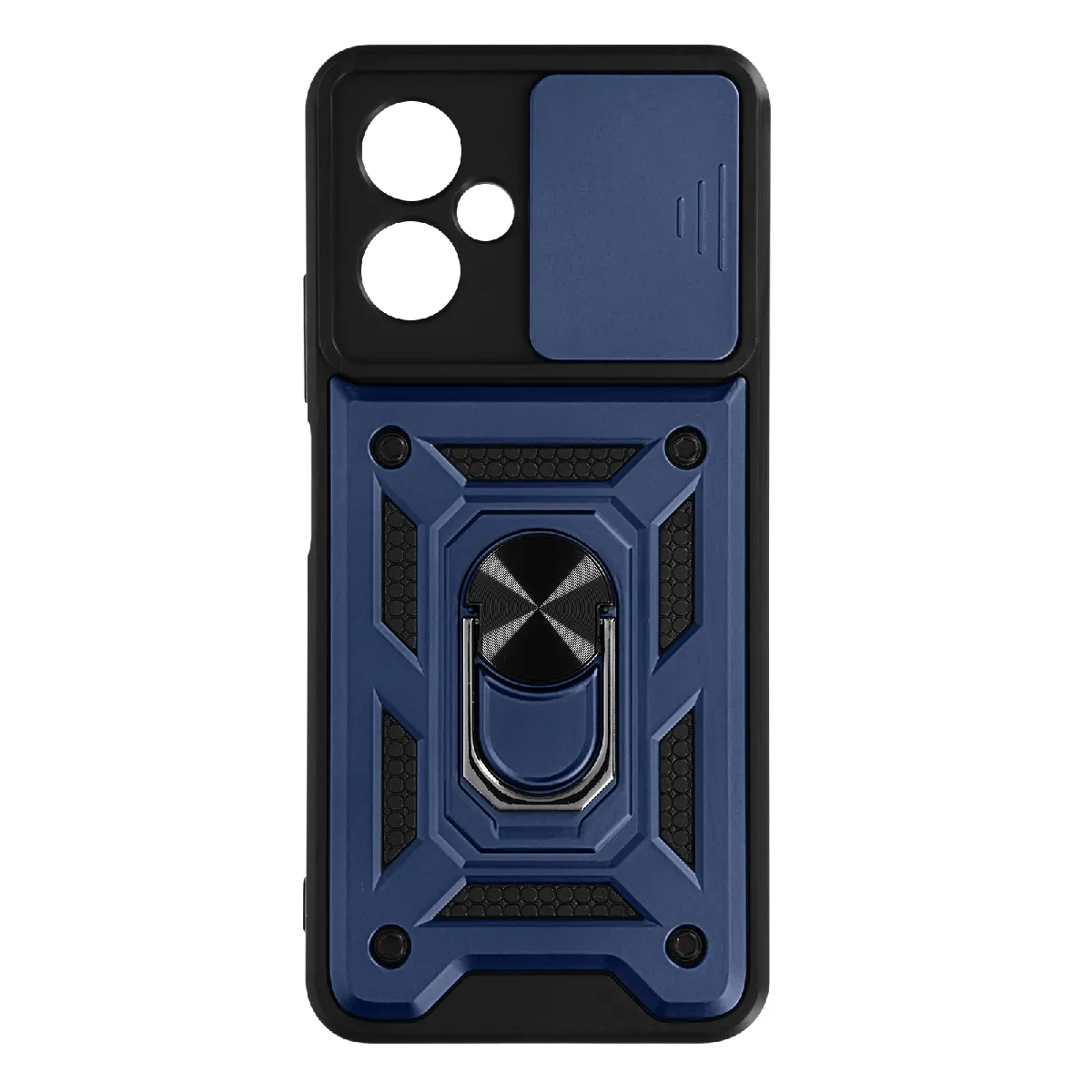 Avizar Bleu Coque Pour Xiaomi Redmi Note 12 5G Cache Caméra Bague Support Vidéo
