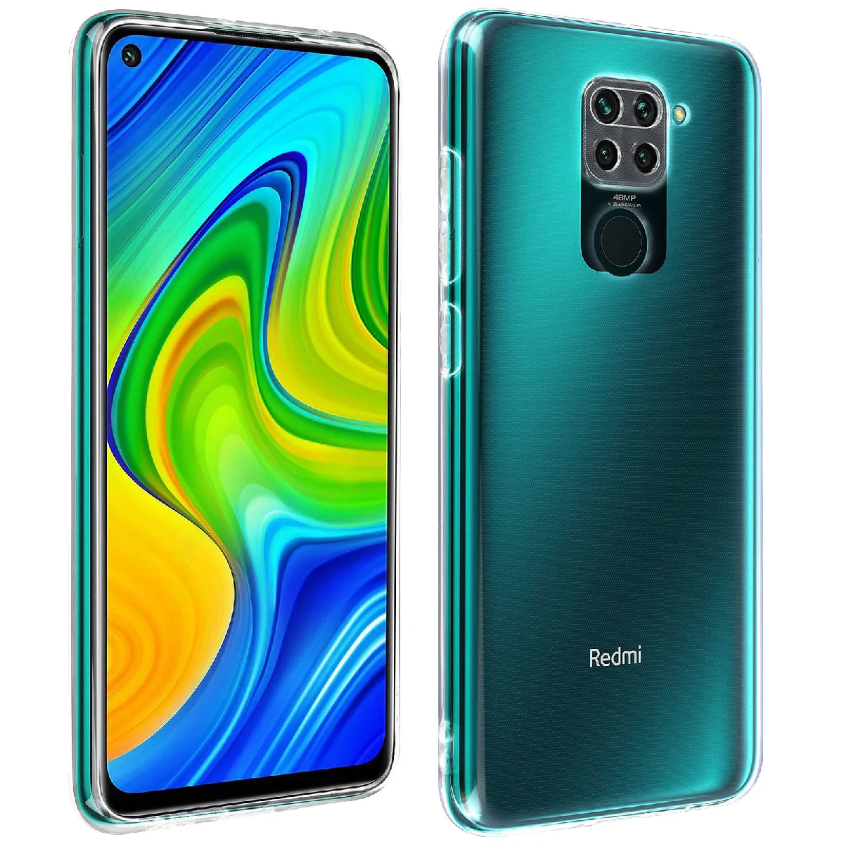 Avizar Coque Pour Xiaomi Redmi Note 9 Silicone Flexible Résistant Ultra-Fine Transparent