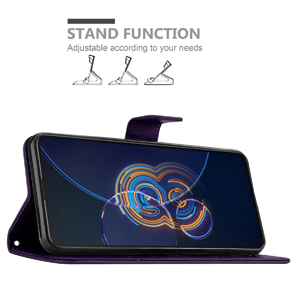 Coque pour Asus Zenfone 9 5G - housse etui silicone gel carbone + verre trempe - BLEU FONCE - Téléphonie